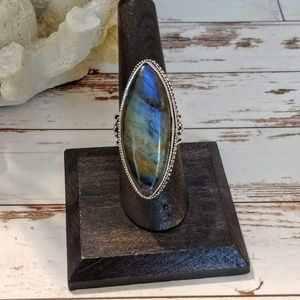 Labradorite Bali Silver Ring